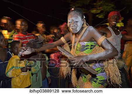 Stock Photo - "Sick woman dancing a healing dance, healing ceremony, Nklala, Bandundu Province, Democratic Republic of the Congo". Fotosearch