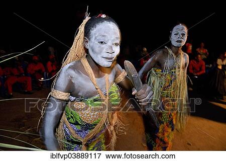 Stock Photo - "Sick women dancing a healing dance, healing ceremony, Nkala, Bandundu Province, Democratic Republic of the Congo". Fotosearch