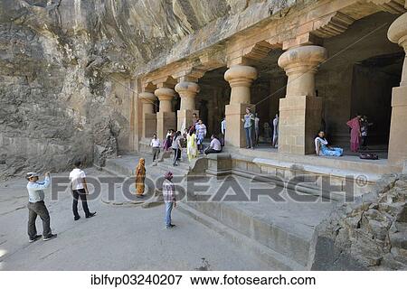 "Side cave of the Shiva Temple on Elephanta Island, UNESCO World Heritage Site, Mumbai, Maharashtra, India, Asia" View Large Photo Image Stock Photo - "Side cave of the Shiva Temple on Elephanta Island, UNESCO World Heritage Site, Mumbai, Maharashtra, India, Asia". Fotosearch