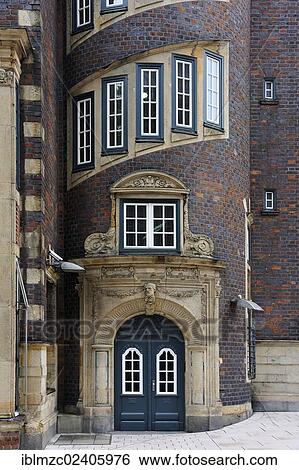 "Side entrance with a staircase of the Hulbe Haus, built 1910-11 for Georg Hulbe, today office building, above the door a relief portrait of George Hulbe, Moenckebergstrasse, Hamburg, Germany, Europe, PublicGround, Europe" View Large Photo Image Stock Photograph - "Side entrance with a staircase of the Hulbe Haus, built 1910-11 for Georg Hulbe, today office building, above the door a relief portrait of George Hulbe, Moenckebergstrasse, Hamburg, Germany, Europe, PublicGround, Europe". Fotosearch