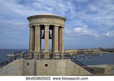 Stock Image - "Siege Bell Monument commemorating people who lost their lives in World War II, Valletta, Malta, Europe". Fotosearch