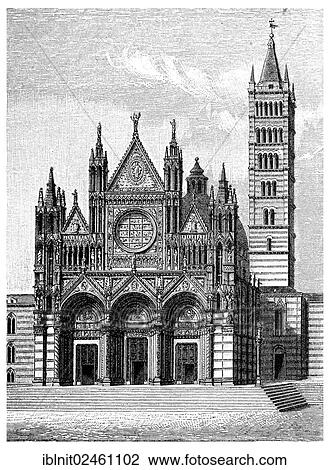 "Siena Cathedral, begun in 1250, illustration, Meyers Konversations-Lexikon encyclopedia, 1897" View Large Photo Image Stock Image - "Siena Cathedral, begun in 1250, illustration, Meyers Konversations-Lexikon encyclopedia, 1897". Fotosearch