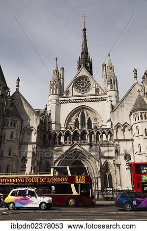 "Sightseeing open topped bus and taxi outside the Royal Courts of Justice in Fleet Street, London, England, United Kingdom, Europe" View Large Photo Image Stock Image - "Sightseeing open topped bus and taxi outside the Royal Courts of Justice in Fleet Street, London, England, United Kingdom, Europe". Fotosearch