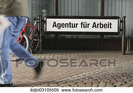 "Sign, """"Agentur fuer Arbeit"""", German for Employment Agency, Cologne, Rhineland, North Rhine-Westphalia, Germany, Europe" View Large Photo Image Stock Photography - "Sign, """"Agentur fuer Arbeit"""", German for Employment Agency, Cologne, Rhineland, North Rhine-Westphalia, Germany, Europe". Fotosearch
