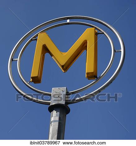 "Sign at a metro station, Paris, Ile-de-France, France, Europe" View Large Photo Image Stock Photo - "Sign at a metro station, Paris, Ile-de-France, France, Europe". Fotosearch