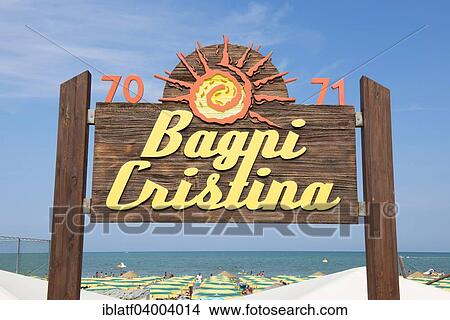 "Sign, Bagni Cristina, no. 70, 71, lido, beach, Senigallia, Province of Ancona, Marche, Italy, Europe" View Large Photo Image Picture - "Sign, Bagni Cristina, no. 70, 71, lido, beach, Senigallia, Province of Ancona, Marche, Italy, Europe". Fotosearch