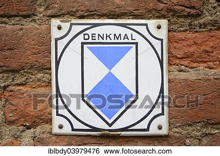"Sign """"Denkmal"""", German for monument, on a wall of bricks, Wismar, Mecklenburg-Western Pomerania, Germany, Europe" View Large Photo Image Stock Photograph - "Sign """"Denkmal"""", German for monument, on a wall of bricks, Wismar, Mecklenburg-Western Pomerania, Germany, Europe". Fotosearch