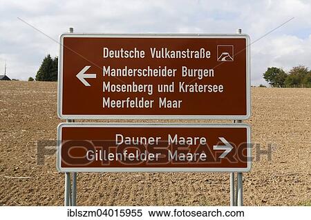 "Sign, Deutsche Vulkanstrasse scenic route, Volcano Eifel, Rhineland-Palatinate, Germany, Europe" View Large Photo Image Stock Photography - "Sign, Deutsche Vulkanstrasse scenic route, Volcano Eifel, Rhineland-Palatinate, Germany, Europe". Fotosearch