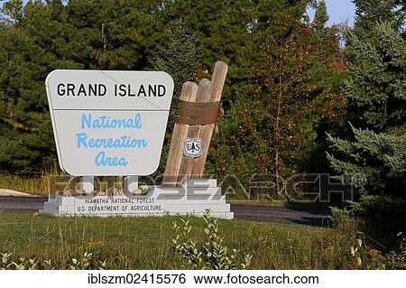 Sign, Grand Island, Hiawatha National Forest, Upper Peninsula of Michigan, USA View Large Photo Image Stock Photograph - Sign, Grand Island, Hiawatha National Forest, Upper Peninsula of Michigan, USA. Fotosearch