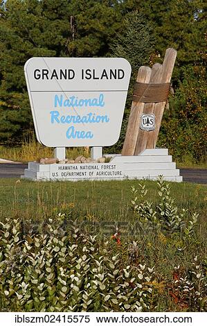 Sign, Grand Island, Hiawatha National Forest, Upper Peninsula of Michigan, USA View Large Photo Image Stock Photography - Sign, Grand Island, Hiawatha National Forest, Upper Peninsula of Michigan, USA. Fotosearch