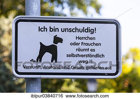 "Sign, in German, encouraging dog owners to clear away dog ​​waste, Wernigerode, Saxony-Anhalt, Germany, Europe" View Large Photo Image Stock Photograph - "Sign, in German, encouraging dog owners to clear away dog ​​waste, Wernigerode, Saxony-Anhalt, Germany, Europe". Fotosearch