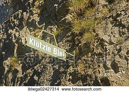 "Sign, Kloetzle Blei or little cube of lead, a well-known lead cube on the Metzgerfelsen rock, Blaubeuren, Swabian Alb, Baden-Wuerttemberg, Germany, Europe, PublicGround, Europe" View Large Photo Image Picture - "Sign, Kloetzle Blei or little cube of lead, a well-known lead cube on the Metzgerfelsen rock, Blaubeuren, Swabian Alb, Baden-Wuerttemberg, Germany, Europe, PublicGround, Europe". Fotosearch