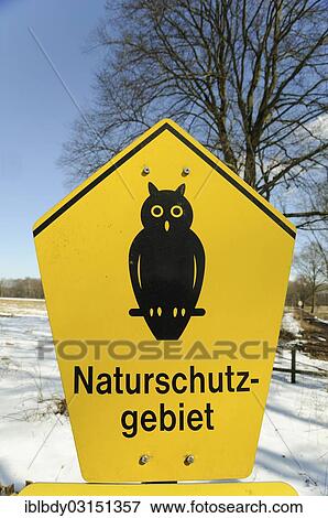 Stock Photo - "Sign, """"Naturschutzgebiet"""", German for """"Nature Reserve"""", Nature Reserve Wittmoor, Hamburg, Hamburg, Germany, Europe". Fotosearch