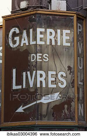 "Sign of a bookstore, old lightbox, historic shopping arcade, Passage Jouffroy, Grands Boulevards, 2nd Arrondissement, Paris, Ile-de-France, France, Europe" View Large Photo Image Stock Photograph - "Sign of a bookstore, old lightbox, historic shopping arcade, Passage Jouffroy, Grands Boulevards, 2nd Arrondissement, Paris, Ile-de-France, France, Europe". Fotosearch