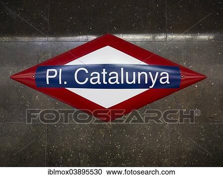 "Sign of the Plaza Catalunya metro station, Barcelona, ​​Catalonia, Spain, Europe" View Large Photo Image Stock Image - "Sign of the Plaza Catalunya metro station, Barcelona, ​​Catalonia, Spain, Europe". Fotosearch