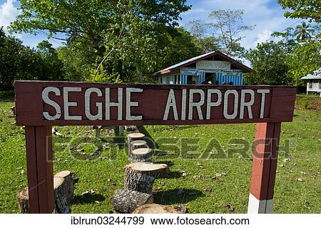"Sign of the very small Seghe airport, Marovo Lagoon, Western Province, Solomon Islands, Oceania" View Large Photo Image Stock Photo - "Sign of the very small Seghe airport, Marovo Lagoon, Western Province, Solomon Islands, Oceania". Fotosearch
