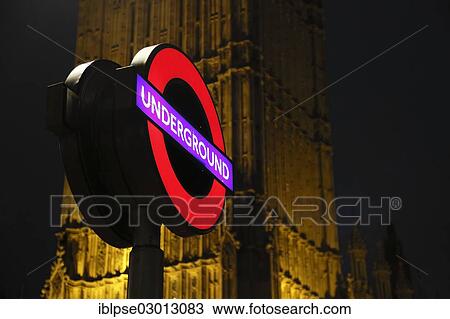 "Sign of Westminster Underground Station in front of Elizabeth Tower or Big Ben at night, City of Westminster, London, London region, England, United Kingdom, Europe" View Large Photo Image Stock Image - "Sign of Westminster Underground Station in front of Elizabeth Tower or Big Ben at night, City of Westminster, London, London region, England, United Kingdom, Europe". Fotosearch