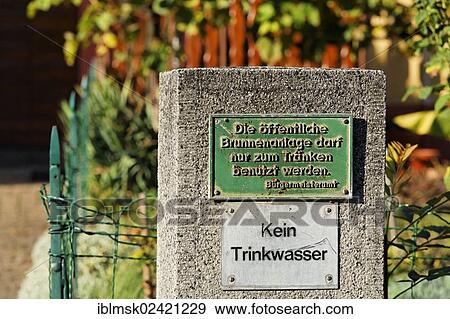 Sign on a public well, village well, Rheinfelden - Nollingen, Rheinfelden - Baden, Baden-Wuerttemberg, Germany, Europe View Large Photo Image Stock Photo - Sign on a public well, village well, Rheinfelden - Nollingen, Rheinfelden - Baden, Baden-Wuerttemberg, Germany, Europe. Fotosearch