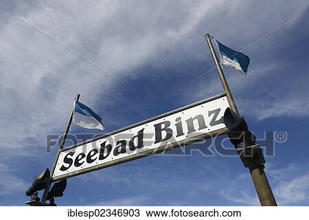 "Sign on the pier, """"Seebad Binz"""", Binz, Mecklenburg-Western Pomerania, Germany, Europe" View Large Photo Image Stock Image - "Sign on the pier, """"Seebad Binz"""", Binz, Mecklenburg-Western Pomerania, Germany, Europe". Fotosearch