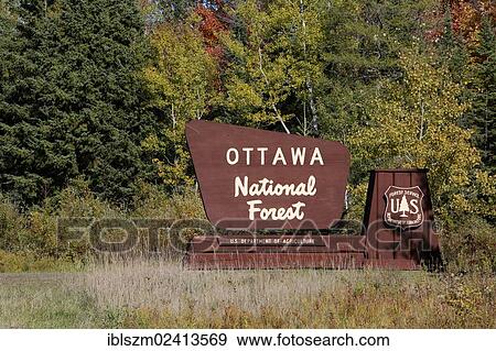 Sign, Ottawa National Forest on the Upper Peninsula of Michigan, USA View Large Photo Image Stock Photo - Sign, Ottawa National Forest on the Upper Peninsula of Michigan, USA. Fotosearch