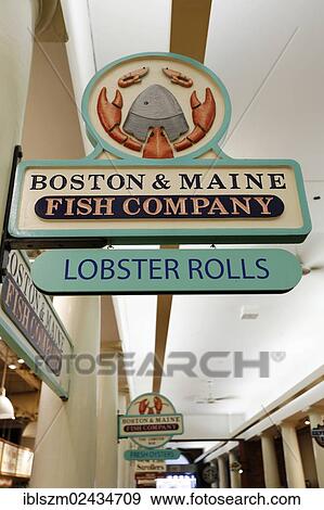 "Sign " Boston and Maine Fish Company", Faneuil Hall Marketplace, Boston, Massachusetts, USA" View Large Photo Image Stock Photo - "Sign " Boston and Maine Fish Company", Faneuil Hall Marketplace, Boston, Massachusetts, USA". Fotosearch