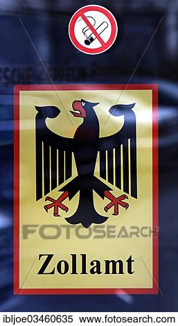 "Sign """"Zollamt"""", German for customs office, Friedrichshafen, Baden-Wurttemberg, Germany, Europe" View Large Photo Image Stock Photography - "Sign """"Zollamt"""", German for customs office, Friedrichshafen, Baden-Wurttemberg, Germany, Europe". Fotosearch