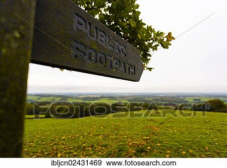 "Signpost for a public footpath in England, United Kingdom, Europe" View Large Photo Image Stock Photo - "Signpost for a public footpath in England, United Kingdom, Europe". Fotosearch