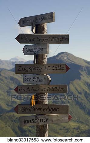 "Signpost on Kellerjoch Mountain in front of the Tux Alps, Kellerjoch, Schwaz, Tyrol, Austria, Europe" View Large Photo Image Stock Image - "Signpost on Kellerjoch Mountain in front of the Tux Alps, Kellerjoch, Schwaz, Tyrol, Austria, Europe". Fotosearch