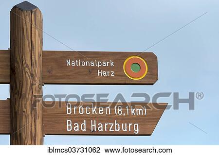 "Signpost to Brocken Mountain, Harz National Park, Altenau, Lower Saxony, Germany, Europe" View Large Photo Image Stock Image - "Signpost to Brocken Mountain, Harz National Park, Altenau, Lower Saxony, Germany, Europe". Fotosearch