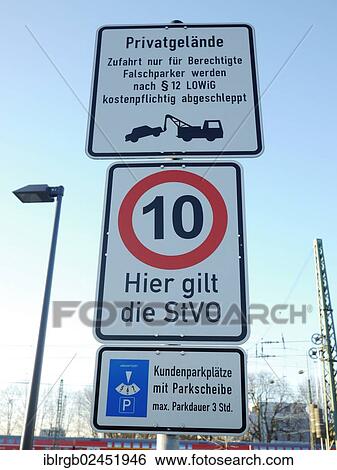 "Signs at a parking-access, Freiburg, Baden-Wuerttemberg, Germany, Europe" View Large Photo Image Stock Photograph - "Signs at a parking-access, Freiburg, Baden-Wuerttemberg, Germany, Europe". Fotosearch