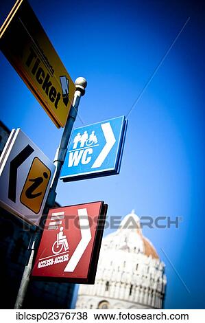 "Signs in front of Baptistry of St John, Pisa, Tuscany, Italy, Europe" View Large Photo Image Stock Photo - "Signs in front of Baptistry of St John, Pisa, Tuscany, Italy, Europe". Fotosearch