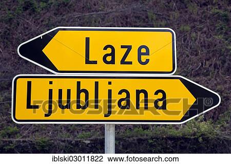 "Signs towards Ljubljana or Laze along the Sava cycle trail, Slovenia, Europe, Laze, Slovenia, Europe" View Large Photo Image Stock Image - "Signs towards Ljubljana or Laze along the Sava cycle trail, Slovenia, Europe, Laze, Slovenia, Europe". Fotosearch