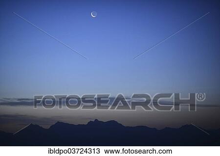 "Silhouette of a mountain at dawn, Stubai Alps, Tyrol, Austria, Europe" View Large Photo Image Stock Image - "Silhouette of a mountain at dawn, Stubai Alps, Tyrol, Austria, Europe". Fotosearch