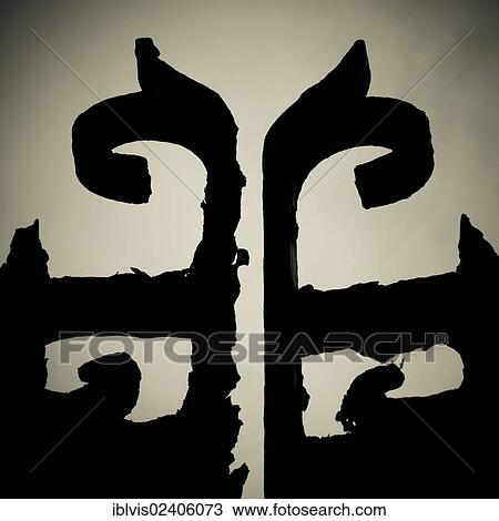 Silhouette of old iron gate View Large Photo Image Stock Image - Silhouette of old iron gate. Fotosearch