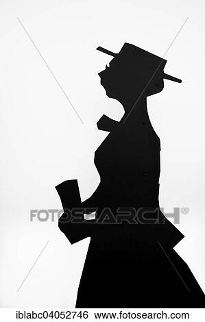 Stock Photograph - "Silhouette, woman, turn of the century, Bavaria, Germany, Europe". Fotosearch