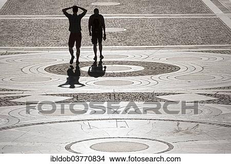 "Silhouettes of pedestrians in the pedestrian zone, Budapest, Hungary, Europe" View Large Photo Image Picture - "Silhouettes of pedestrians in the pedestrian zone, Budapest, Hungary, Europe". Fotosearch