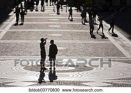 "Silhouettes of pedestrians in the pedestrian zone, Budapest, Hungary, Europe" View Large Photo Image Stock Image - "Silhouettes of pedestrians in the pedestrian zone, Budapest, Hungary, Europe". Fotosearch