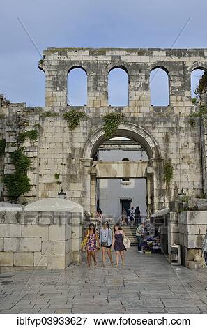 "Silver Gate or Porta Argentea, Diocletian's Palace, Split, Split-Dalmatia County, Croatia, Europe" View Large Photo Image Stock Photo - "Silver Gate or Porta Argentea, Diocletian's Palace, Split, Split-Dalmatia County, Croatia, Europe". Fotosearch