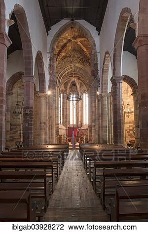 Stock Image - "Silves Cathedral, interior, Silves, Algarve, Portugal, Europe". Fotosearch