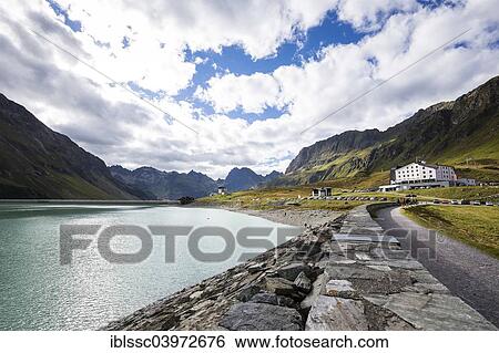 Stock Photograph - "Silvretta-Stausee reservoir, Bielerhohe Pass, Paznauner valley, Vorarlberg Montafon, Tyrol, Austria, Europe". Fotosearch