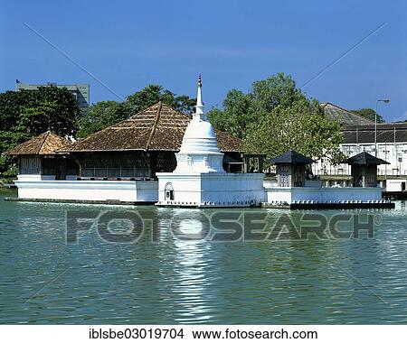 Picture - "Sima Malaka or Sima Malakaya Temple on the small Baira Lake, Fort District, Colombo, Westprovinz, Sri Lanka, Asia". Fotosearch