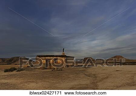 "Simple shepherds' hut, characteristic bizarre landscape of ocher clay, semidesert Bardenas Reales, UNESCO Biosphere Reserve, Navarra, northern Spain, Spain, Europe, PublicGround, Europe" View Large Photo Image Stock Image - "Simple shepherds' hut, characteristic bizarre landscape of ocher clay, semidesert Bardenas Reales, UNESCO Biosphere Reserve, Navarra, northern Spain, Spain, Europe, PublicGround, Europe". Fotosearch