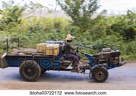 "Single-axle tractor, Nyaung Shwe, Shan State, Myanmar, Burma, Asia" View Large Photo Image Stock Image - "Single-axle tractor, Nyaung Shwe, Shan State, Myanmar, Burma, Asia". Fotosearch