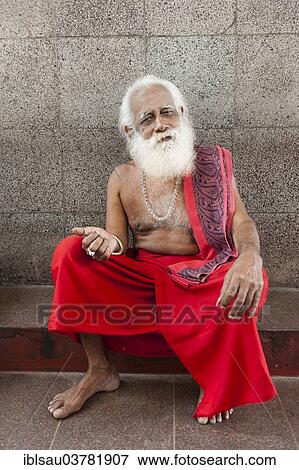 "Sinhalese Sadhu, holy man with a beard, Maha Devale Hindu Temple, Kataragama, Southern Province, Sri Lanka, Asia" View Large Photo Image Stock Photo - "Sinhalese Sadhu, holy man with a beard, Maha Devale Hindu Temple, Kataragama, Southern Province, Sri Lanka, Asia". Fotosearch