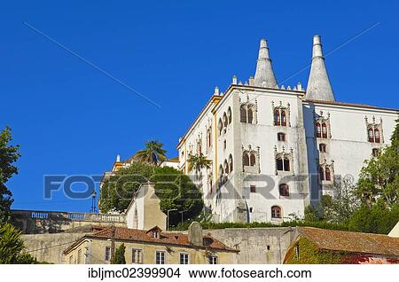 Picture - "Sintra National Palace, Sintra, UNESCO World Heritage Site, Portugal, Europe". Fotosearch