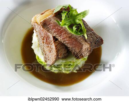 Sirloin steak and salad View Large Photo Image Stock Image - Sirloin steak and salad. Fotosearch