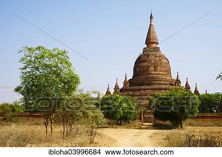 Picture - "Sitana Gyi Hpaya Pagoda, Bagan, Mandalay Division, Myanmar, Asia". Fotosearch