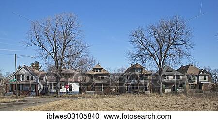 "Six side-by-side abandoned and vandalized homes, Pennsylvania Avenue, Detroit, Michigan, United States, North America" View Large Photo Image Stock Image - "Six side-by-side abandoned and vandalized homes, Pennsylvania Avenue, Detroit, Michigan, United States, North America". Fotosearch