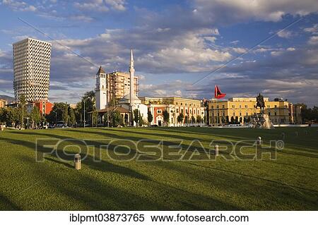 "Skanderbeg Square, TID Tower left, Tirana, Albania, Europe" View Large Photo Image Stock Photography - "Skanderbeg Square, TID Tower left, Tirana, Albania, Europe". Fotosearch