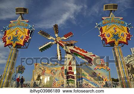 Stock Photo - "Skater fun ride, Oktoberfest, Munich, Upper Bavaria, Bavaria, Germany, Europe". Fotosearch